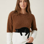 Luna - Sudadera para Mujer con Gráfico de Gato