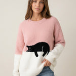 Luna - Sudadera para Mujer con Gráfico de Gato