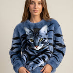 Isabel - Jersey Cálido con Estampado de Gato