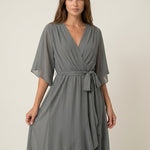 Mónica - Vestido de Chiffon con Escote en V