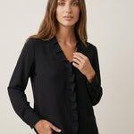 Indie - Blusa con Volantes y Cuello en V