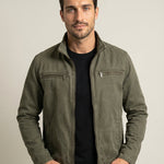 Carlos - Chaqueta Vintage de Algodón con Cremallera