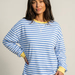 Isabella - Camiseta Manga Larga a Rayas con Cuello Redondo