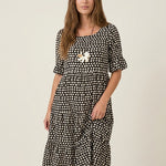 Zara - Vestido Midi de Manga Corta