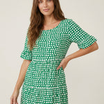 Zara - Vestido Midi de Manga Corta