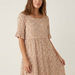 Zara - Vestido Midi de Manga Corta