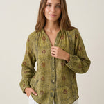 Brianna - Camisa Elegante Vintage con Estampado Floral