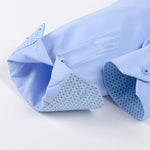 Long Sleeve Contrast Button Up Dress Shirt