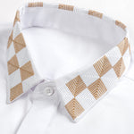 Long Sleeve Embroidered Hidden Buttons Placket Shirt