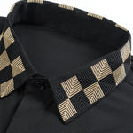 Long Sleeve Embroidered Hidden Buttons Placket Shirt