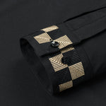 Long Sleeve Embroidered Hidden Buttons Placket Shirt