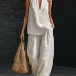 Zoë™ | Sleeveless Set with Wide Leg Pants