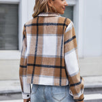 Zeagoo Flannels for Women Cropped Shacket Jacket