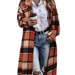 Zeagoo Plaid Shacket Jacket Long Button Down Shirts