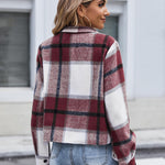 Zeagoo Flannels for Women Cropped Shacket Jacket
