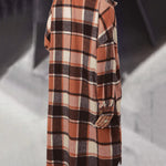 Zeagoo Plaid Shacket Jacket Long Button Down Shirts