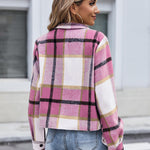 Zeagoo Flannels for Women Cropped Shacket Jacket