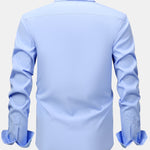 Long Sleeve Contrast Button Up Dress Shirt
