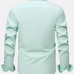 Long Sleeve Contrast Button Up Dress Shirt