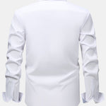 Long Sleeve Contrast Button Up Dress Shirt