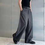 Drapey Casual Wide-leg Trousers