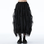 Patchwork Mesh Tiered Cake Skirt