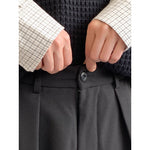 Retro-style Straight-leg Casual Pants
