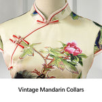 Buddha Stones Peony Flower Print Cheongsam Dress Women's Qipao (Extra 30% Off | USE CODE: FS30)