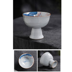 Buddha Stones Lotus Flower Leaf Bamboo Ceramic Teacup Kung Fu Tea Cups