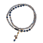 Buddha Stones Moonstone Lazurite Calm Healing Positive Bracelet