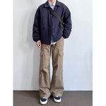 Japanese Retro Loose Casual Collared Coach Jacket