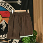 Color-blocked Rolled-up Water-repellent Shorts