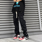 Solid Color Multi-Pocket Cargo Pants