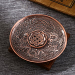 Buddha Stones Lotus Dragon Phoenix Eight Auspicious Symbols Zinc Alloy Incense Stick Holder Healing Incense Burner Decoration (Extra 35% Off | USE CODE: FS35)