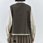 Japanese Retro Patchwork Pocket Vest