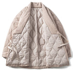 Cross-collar Loose Quilted Coat