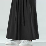 Retro Ice Silk Wide-Leg Skirt Pants