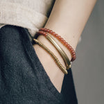 Buddha Stones Tibetan Various Agate Stone Copper Protection Triple Wrap Bracelet