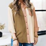 Zeagoo Plaid Colorblock Buttons Long Sleeve Shirt for Women Casual Loose Business Casual 2026 | Under $40