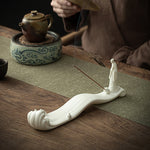 Buddha Stones Buddha Monk Ceramic Sea Wave Mountain Blessing Incense Burner Decoration