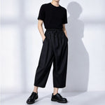 Japanese Drapey Loose High Waisted Wide-leg Pants