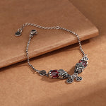 Buddha Stones Garnet Double PiXiu Copper Coin Protection Chain Bracelet (Extra 40% Off | USE CODE: FS40)