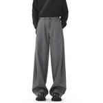 Straight Wide-leg Draped Trousers