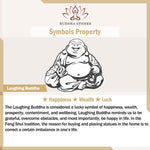 Buddha Stones Handmade Laughing Buddha Figurine Liuli Crystal Art Piece Wealth Statue Home Decoration