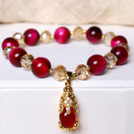 Enhance Self Confidence Self Worth Red Tiger Eye PiXiu Fox Protection Bracelet