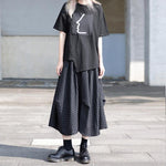 Irregular Plaid A-line Skirt