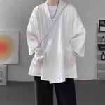 Zen-inspired Tie-up Three-quarter Sleeve Shirt
