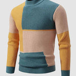 Men's Colorblock Round Neck Knitted Sweater