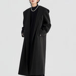Hooded Wool Over-knee Cape Coat