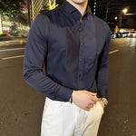 French Wing Collar Slim Fit Dress Shirt